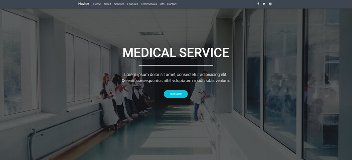 Clinic Landing Page - Material Design for WordPress